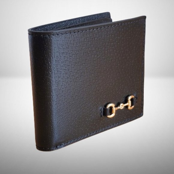 GUCCI BI-FOLD LEATHER WALLET WITH HORSEBIT - NEW - Picture 3 of 7